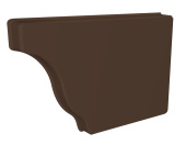 Заглушка желоба правая Vortex в2 матовый 130мм RAL 8017 шоколад Центр Кровли