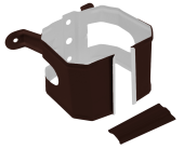 Крепление трубы для гофры на дерево Vortex в2 RAL 8017 шоколад Центр Кровли