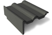 Боковая цементно-песчаная черепица Braas Франкфуртская левая, черный Центр Кровли