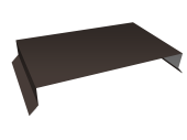 Парапетная крышка прямая 390мм Grand Line 0,5 Сатин с пленкой RR 32 темно-коричневый (2м) Центр Кровли