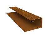 Планка П-образная завершающая сложная (КД) 0,45 Print Elite Golden Wood TwinColor (3м) Центр Кровли