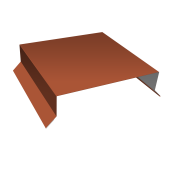 Парапетная крышка прямая 150мм Grand Line 0,45 ПЭ с пленкой RAL 8004 терракота (3м) Центр Кровли