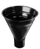 Воронка водосборная большая Grand Line ПУ 250/90мм RAL 9005 черный Центр Кровли