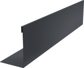 Нащельник 25х35 для забора жалюзи к ламели 125 Техас Grand Line 0,45 ПЭ двухсторонний RAL 7024 мокрый асфальт (1,5м) Центр Кровли