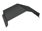 Парапетная крышка угольная 250мм Grand Line 0,45 ПЭ двухсторонний с пленкой RAL 7016 антрацитово-серый (3м) Центр Кровли