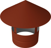 Дымник на трубу круглый d150 0,5 Satin Matt TX с пленкой RAL 8004 терракота Центр Кровли