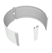 Крепление трубы круглой на кирпич Vortex Проект 146мм RAL 9003 сигнальный белый Центр Кровли