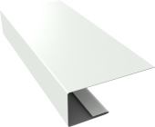 J-Профиль 18мм Grand Line 0,45 ПЭ слим с пленкой RAL 9003 сигнальный белый (3м) Центр Кровли