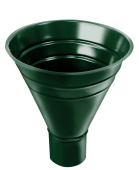 Воронка водосборная большая Grand Line ПУ 250/90мм RAL 6005 зеленый мох Центр Кровли