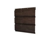 Софит металлический без перфорации 0,45 Print-Double Premium с пленкой Antique Wood Центр Кровли