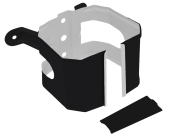 Крепление трубы для гофры на дерево Vortex в2 матовый RAL 9005 черный Центр Кровли