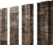 Штакетник М-образный B с прямым резом Grand Line 0,45 Print Elite King Stone TwinColor Центр Кровли