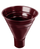 Воронка водосборная большая Grand Line ПУ 250/90мм RAL 3005 красное вино Центр Кровли