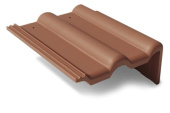 Боковая цементно-песчаная черепица Braas Франкфуртская правая, коричневый Центр Кровли