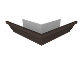 Угол желоба наружный Vortex в2 матовый 130мм RR 32 темно-коричневый Центр Кровли