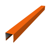 Планка вертикальная лицевая для забора жалюзи Palermo 0,45 PE RAL 2004 оранжевый (2,5м) Центр Кровли