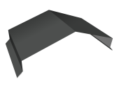 Парапетная крышка угольная 250мм Grand Line 0,45 Drap ТХ RAL 7016 антрацитово-серый (2м) Центр Кровли