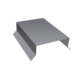 Парапетная крышка прямая 100мм Grand Line 0,45 ПЭ с пленкой RAL 7004 сигнальный серый (2,5м) Центр Кровли