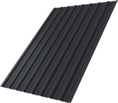 Профнастил С10A Grand Line 0,5 PurLite матовый RAL 7024 мокрый асфальт Центр Кровли