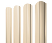 Штакетник Полукруглый Слим фигурный Grand Line 0,5 Сатин RAL 1015 светлая слоновая кость Центр Кровли