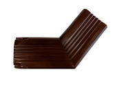 Колено трубы гофрированное боковое левое Vortex в2 76х102мм RAL 8017 шоколад Центр Кровли