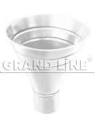 Воронка водосборная большая Grand Line ПУ 250/90мм RAL 9003 сигнальный белый Центр Кровли