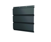 Софит металлический без перфорации 0,5 GreenCoat Pural BT, matt с пленкой RR2H3 (RAL 7016 антрацитово-серый) Центр Кровли