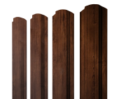 Штакетник Прямоугольный фигурный 0,45 Print Premium Cherry Wood Fresh TwinColor Центр Кровли