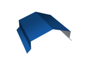 Парапетная крышка угольная 150мм Grand Line 0,5 Сатин с пленкой RAL 5005 сигнальный синий (3м) Центр Кровли