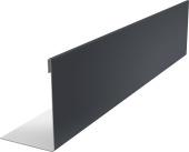 Нащельник 25х35 для забора жалюзи к ламели 150 Техас Grand Line 0,5 Сатин RAL 7024 мокрый асфальт (1,8м) Центр Кровли