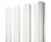 Штакетник Полукруглый Слим фигурный Grand Line 0,5 Сатин RAL 9003 сигнальный белый Центр Кровли