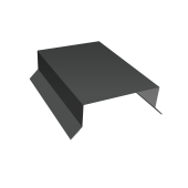 Парапетная крышка прямая 125мм Grand Line 0,45 Drap ТХ RAL 7016 антрацитово-серый (2м) Центр Кровли