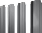 Штакетник П-образный B фигурный Grand Line 0,5 Сатин RAL 7004 сигнальный серый Центр Кровли