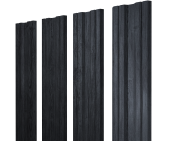 Штакетник Twin с прямым резом 0,45 Print Premium Grey Wood TwinColor Центр Кровли