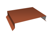 Парапетная крышка прямая 250мм Grand Line 0,5 Сатин с пленкой RAL 8004 терракота (3м) Центр Кровли