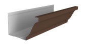 Желоб прямоугольный Vortex в2 130мм 3м RAL 8017 шоколад Центр Кровли