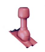 Дефлектор скатный для волновой черепицы (h 500мм, d 110мм) Франкфуртская, Таунус вишня Центр Кровли