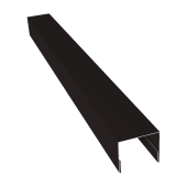 Планка П-образная заборная 24 Grand Line 0,45 ПЭ двухсторонний с пленкой RAL 9005 черный (2м) Центр Кровли