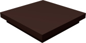 Колпак на столб плоский 390х390мм 0,45 PE с пленкой RAL 8017 шоколад Центр Кровли