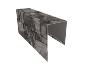 Планка П-образная заборная 17 Grand Line 0,45 Принт Элит Камень TwinColor (3м) Центр Кровли