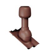 Дефлектор скатный для волновой черепицы (h 500мм, d 110мм) Франкфуртская, Таунус коричневый Центр Кровли