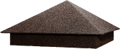 Колпак на столб 390х390мм 0,45 Базальт Шоколад Центр Кровли
