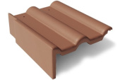 Боковая цементно-песчаная черепица Braas Франкфуртская левая, коричневый Центр Кровли