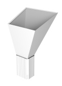Воронка водосборная прямоугольная Vortex в2 RAL 9003 сигнальный белый Центр Кровли