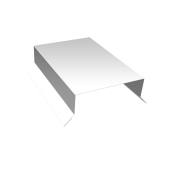 Парапетная крышка прямая 100мм Grand Line 0,45 ПЭ с пленкой RAL 9003 сигнальный белый (3м) Центр Кровли
