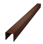 Планка вертикальная обратная для забора жалюзи Palermo 0,45 Print Elite Choco Wood TwinColor (3м) Центр Кровли