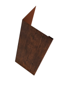 Нащельник (для калиток и ворот) 25х35 жалюзи Milan, Tokyo, Palermo 0,45 Print Premium Cherry Wood Dark FTC (L1,68) Центр Кровли