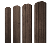 Штакетник Twin фигурный 0,45 Print Premium Almond Wood Fresh Центр Кровли