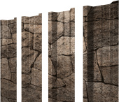 Штакетник П-образный B с прямым резом Grand Line 0,45 Print Elite King Stone TwinColor Центр Кровли