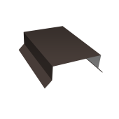 Парапетная крышка прямая 100мм Grand Line 0,45 ПЭ с пленкой RR 32 темно-коричневый (3м) Центр Кровли